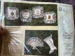 The Creative Circle 2428 VICTORIAN FANTASIES Counted Cross Stitch Craft Kit Vtg